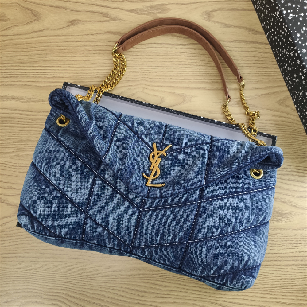 YSL denim underarm bag