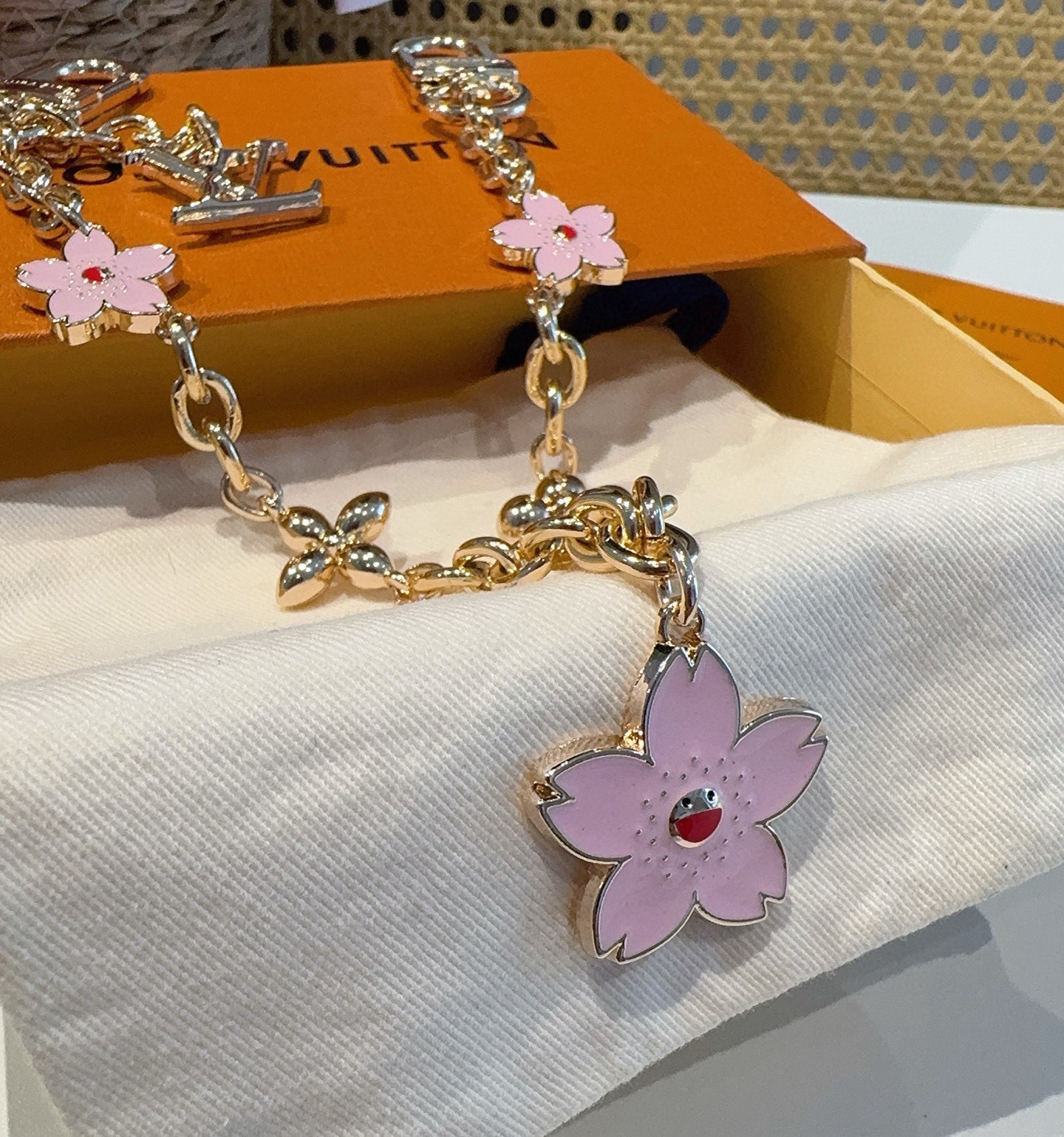 LV X TM cherry blosson chain