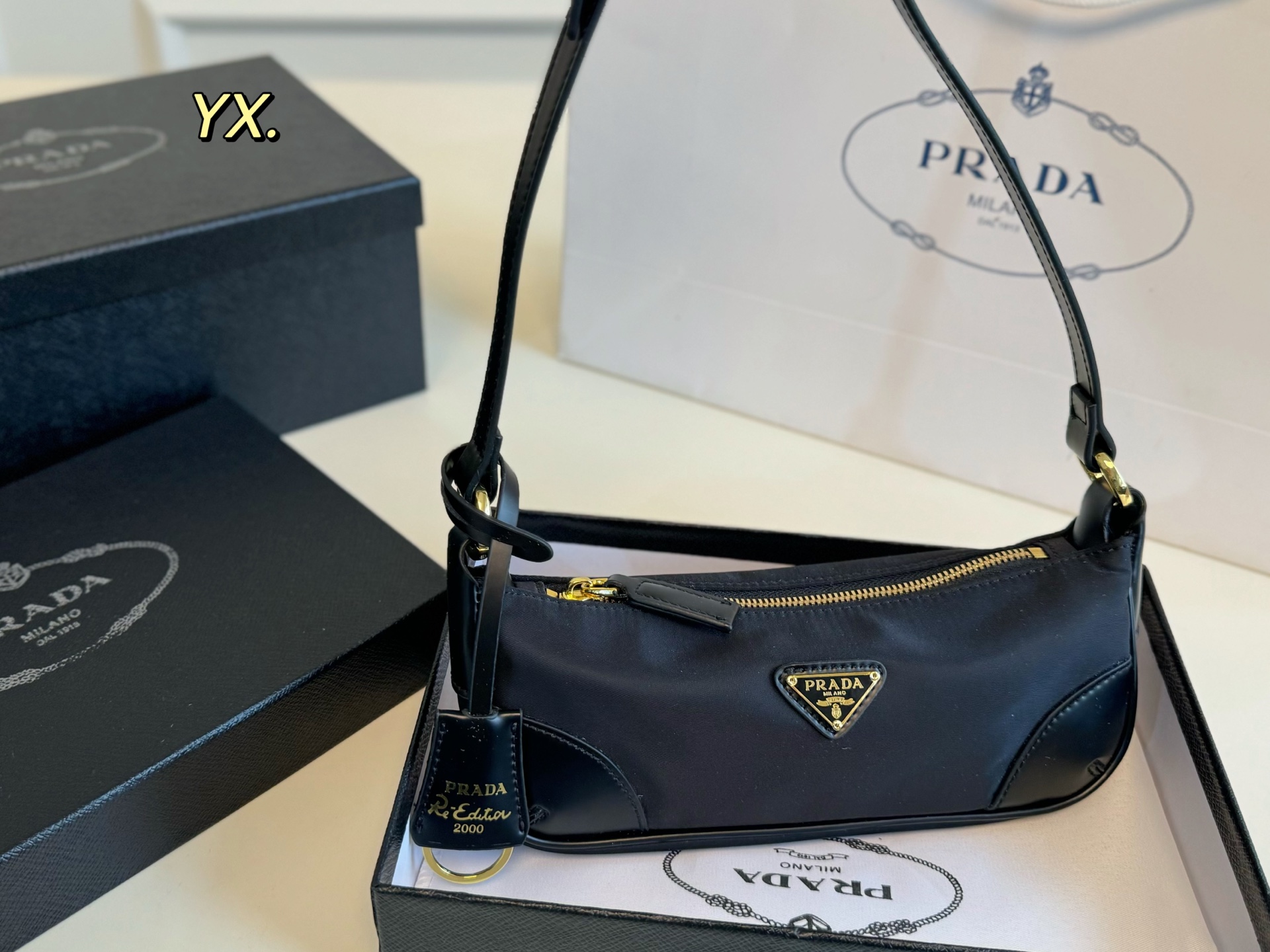 PRADA Soft Lux Underarm Bag