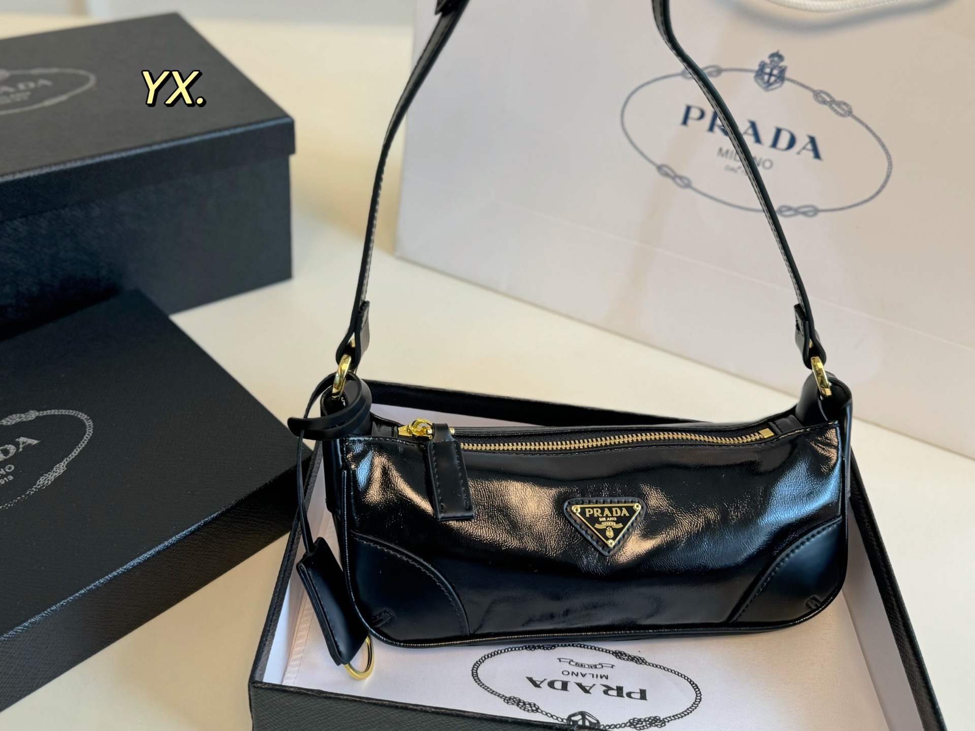 PRADA Soft Lux Underarm Bag