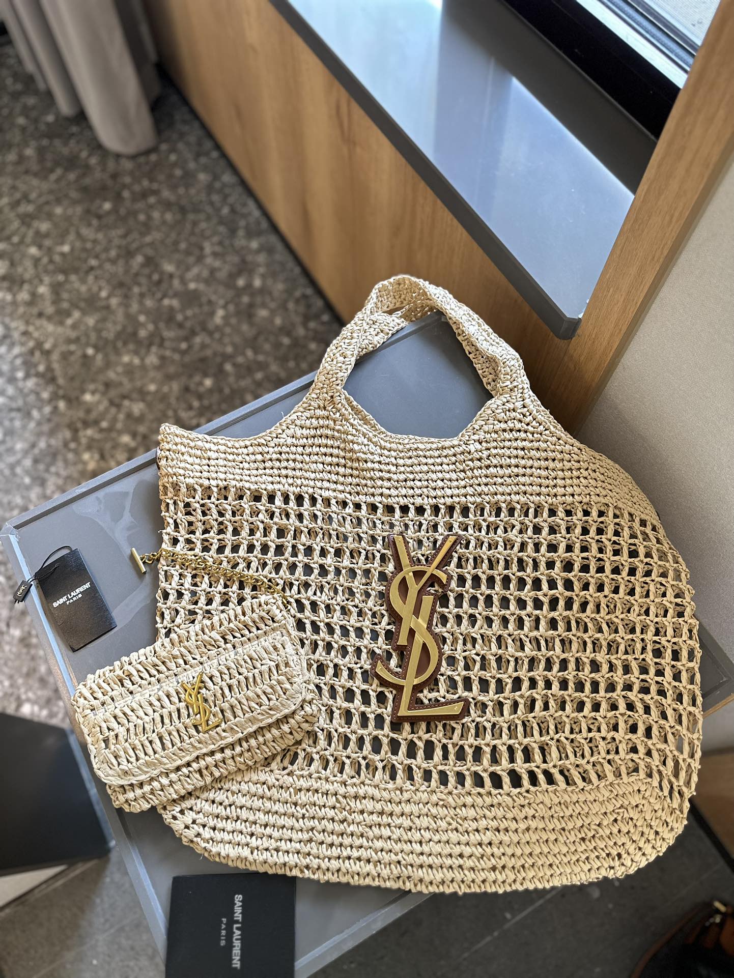 YSL woven bag