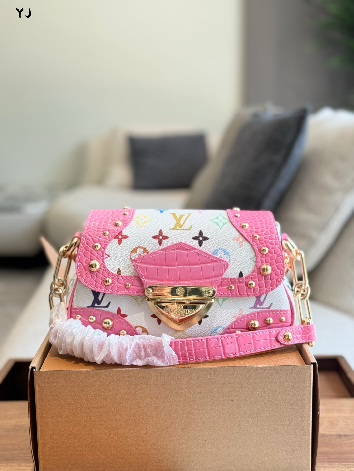 LV Murakami Takashi Limited Edition underarm gold coin