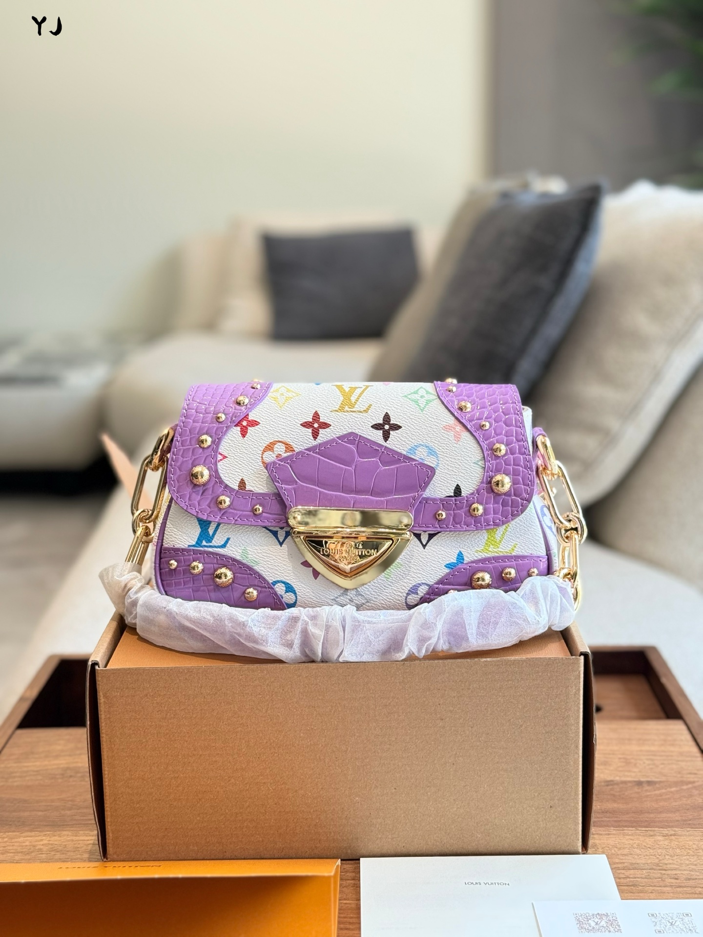 LV Murakami Takashi Limited Edition underarm gold coin
