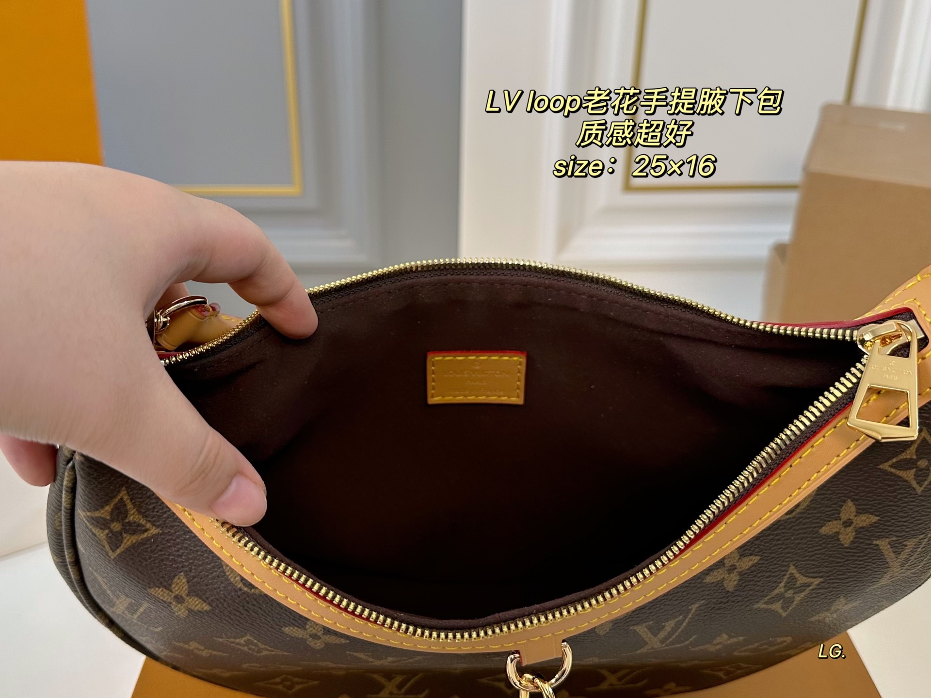 LV underarm moon bag
