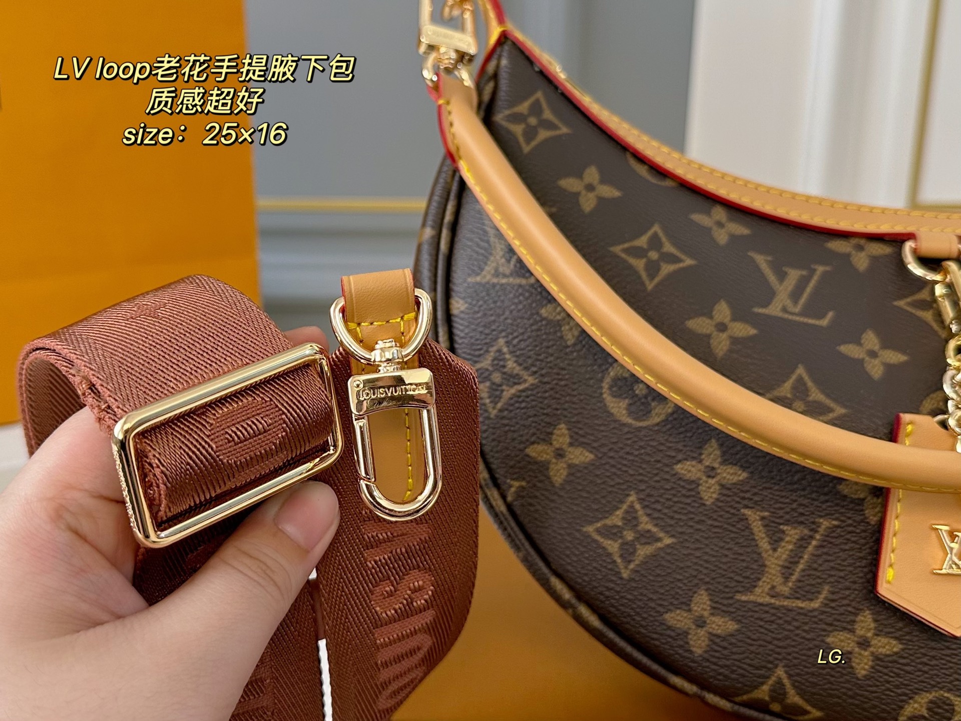 LV underarm moon bag