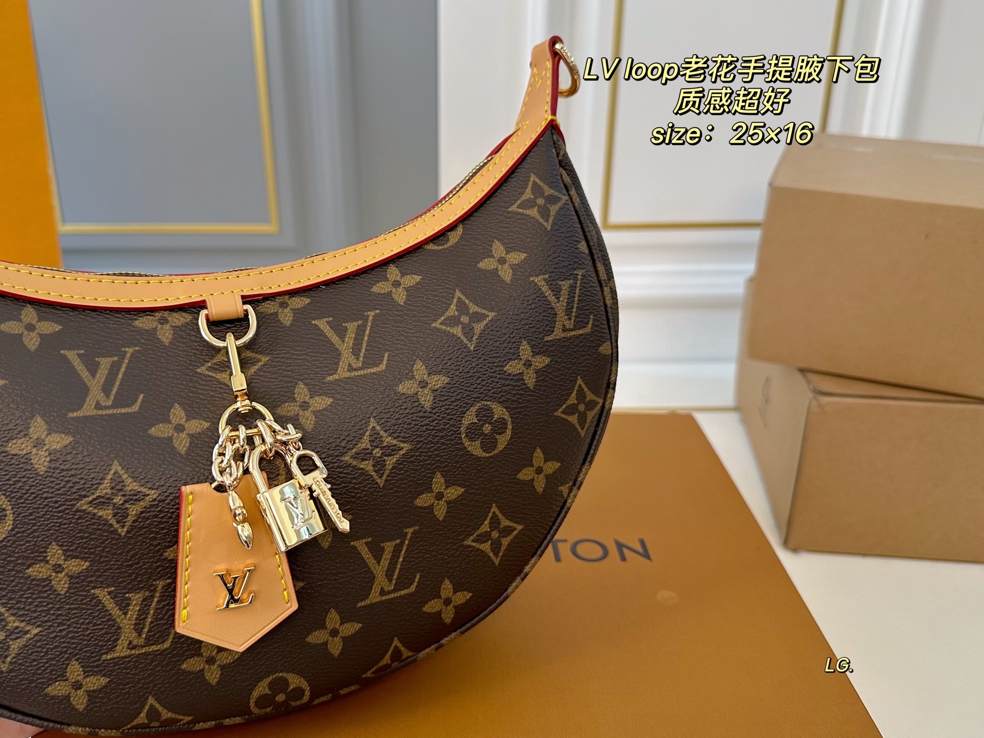 LV underarm moon bag