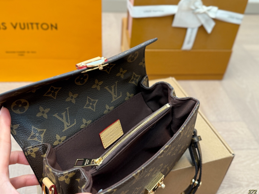 LV pochette metis east west monogram message bag