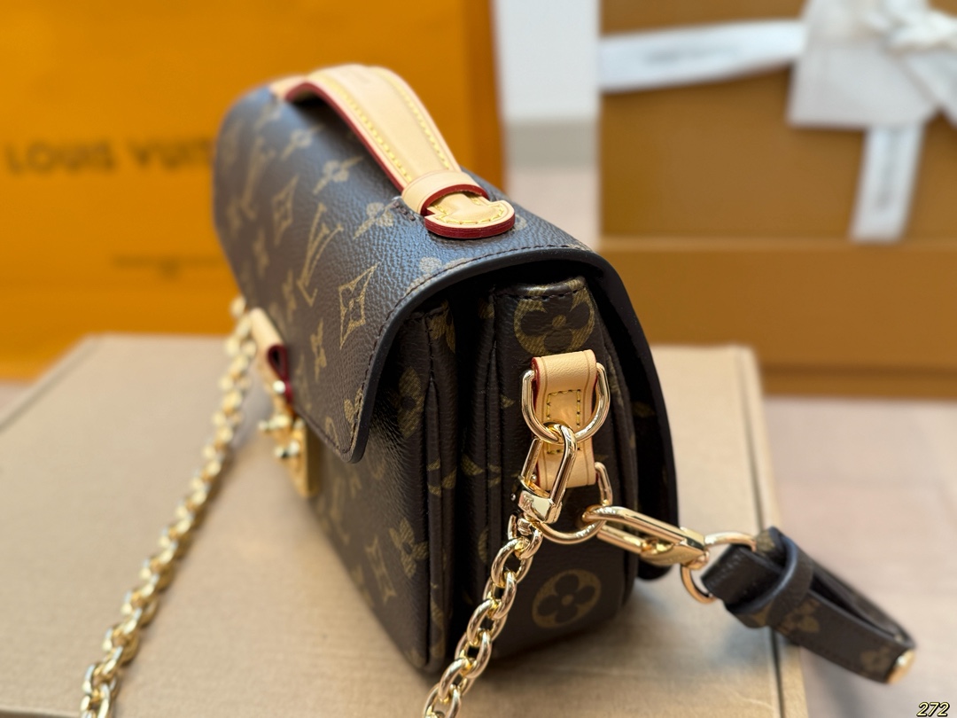 LV pochette metis east west monogram message bag