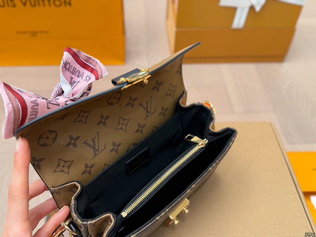 LV pochette metis east west monogram message bag