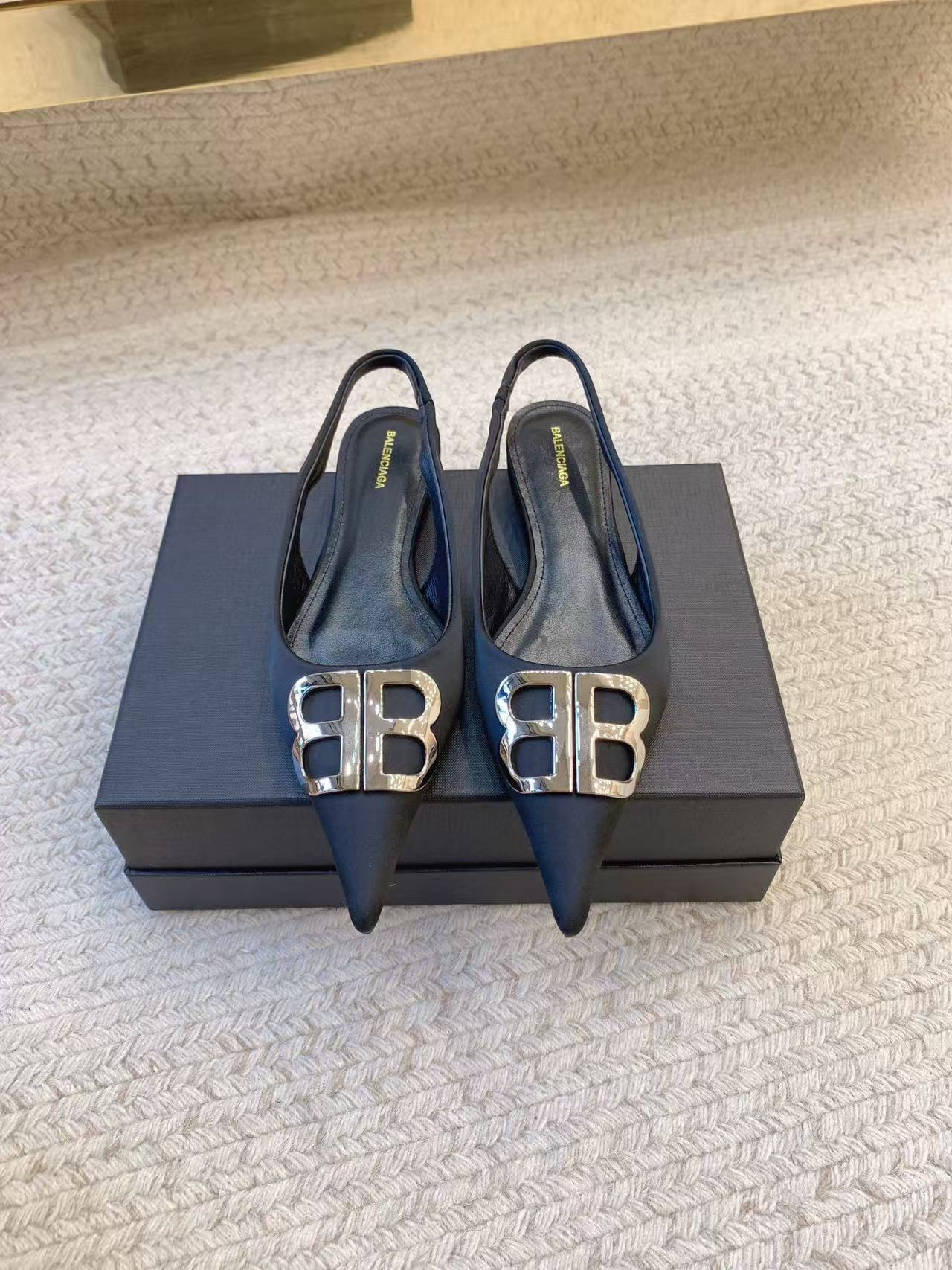 Balenciaga satin flats