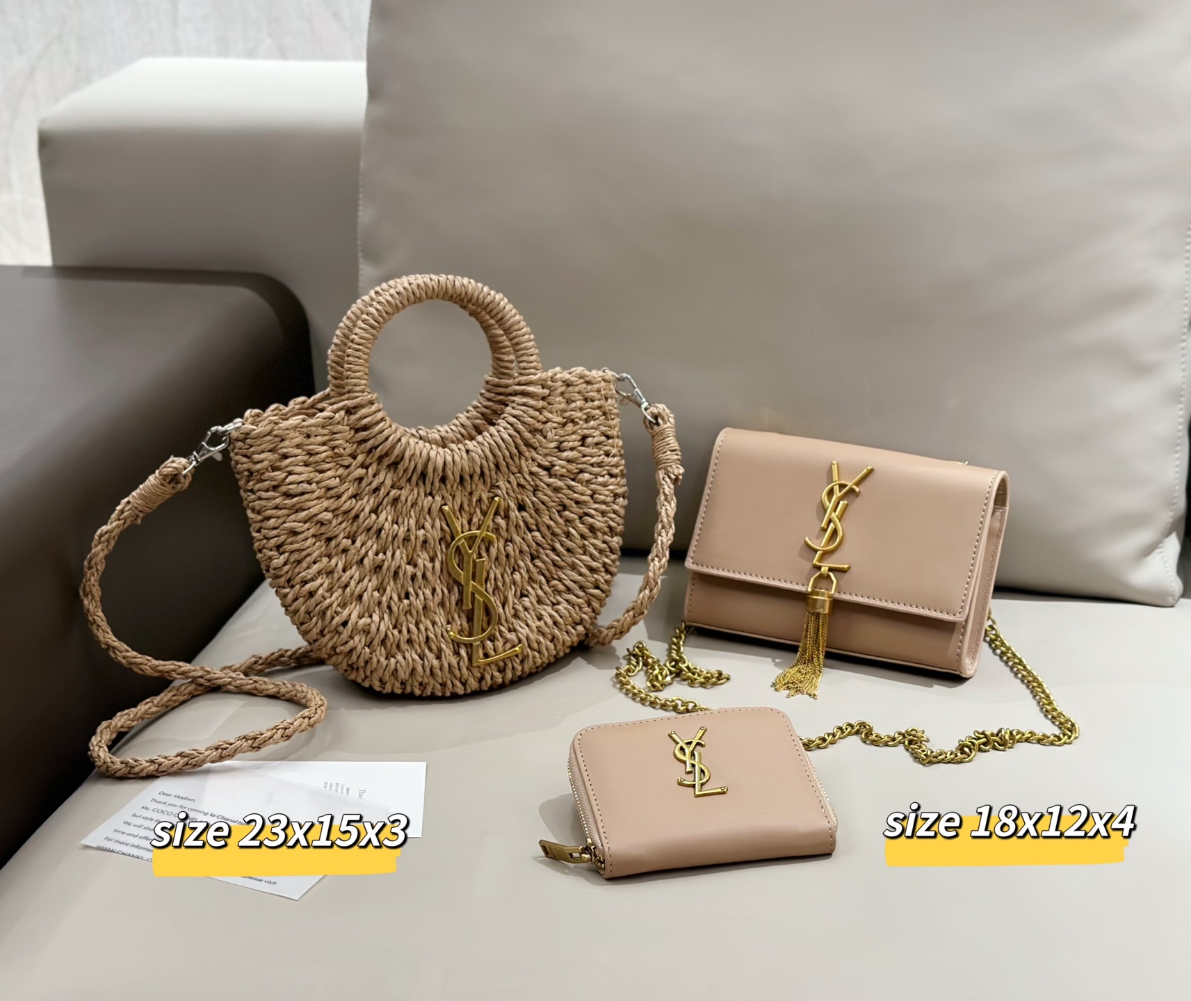 YSL woven three-piece set