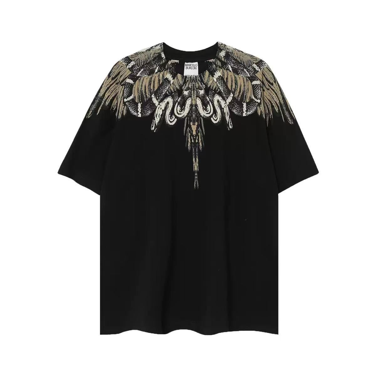 MB colorful feather short sleeves