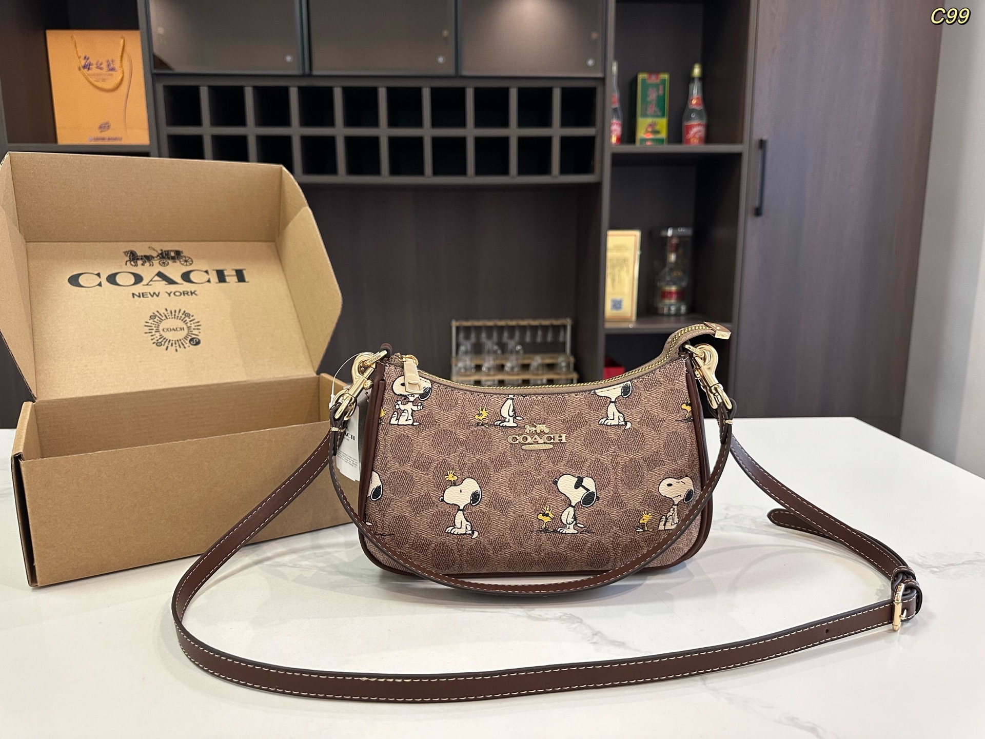 COACH PEANUTS speedy shoulder crossbody bag