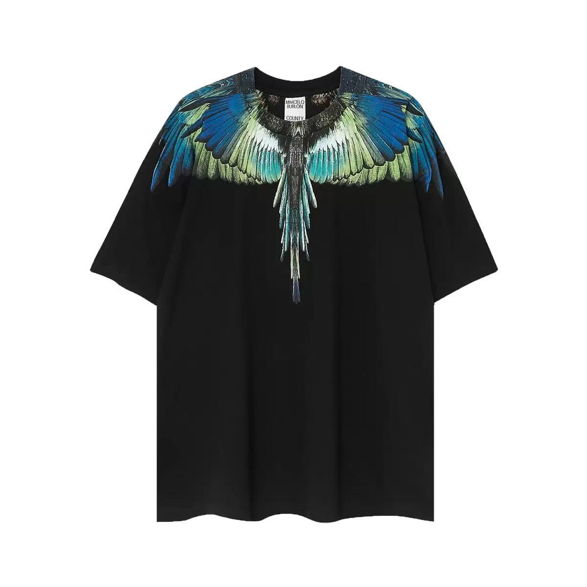 MB colorful feather short sleeves