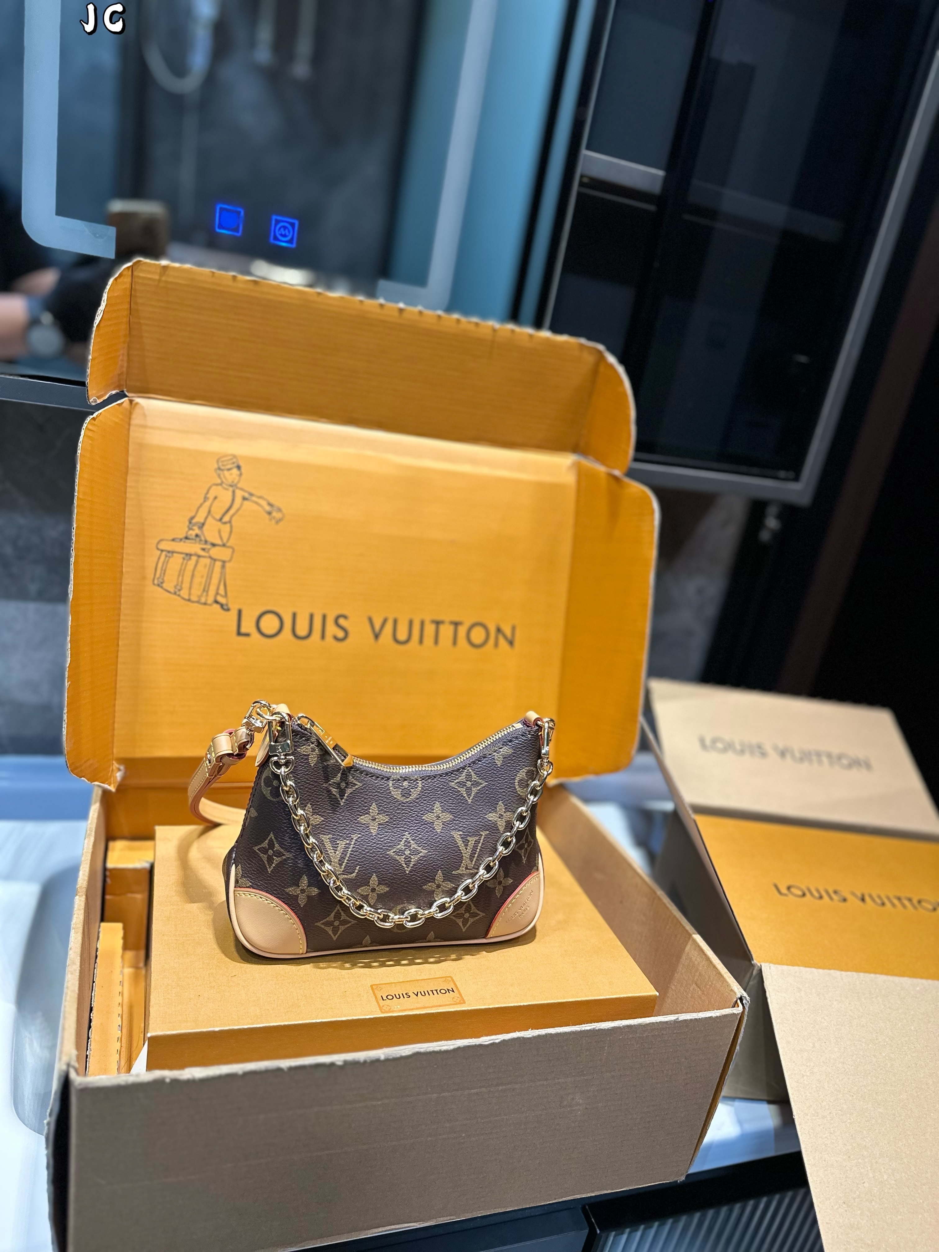 LV Boulogne Nano mini horn bag