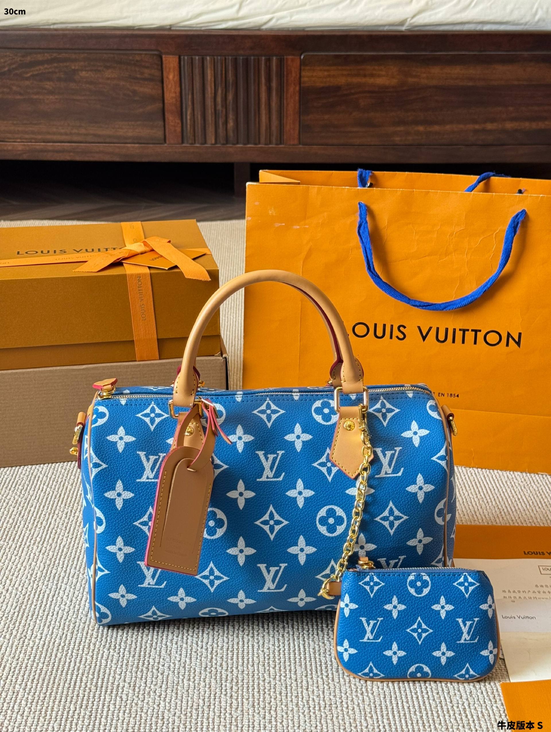 LV speedy 30cm bag shoulder leather