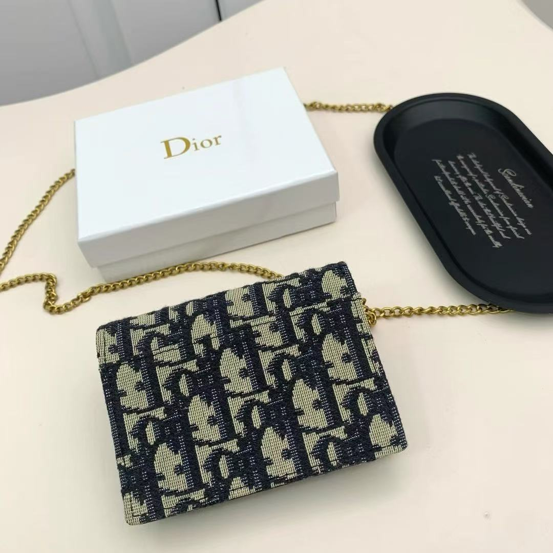 dior chain small wallet