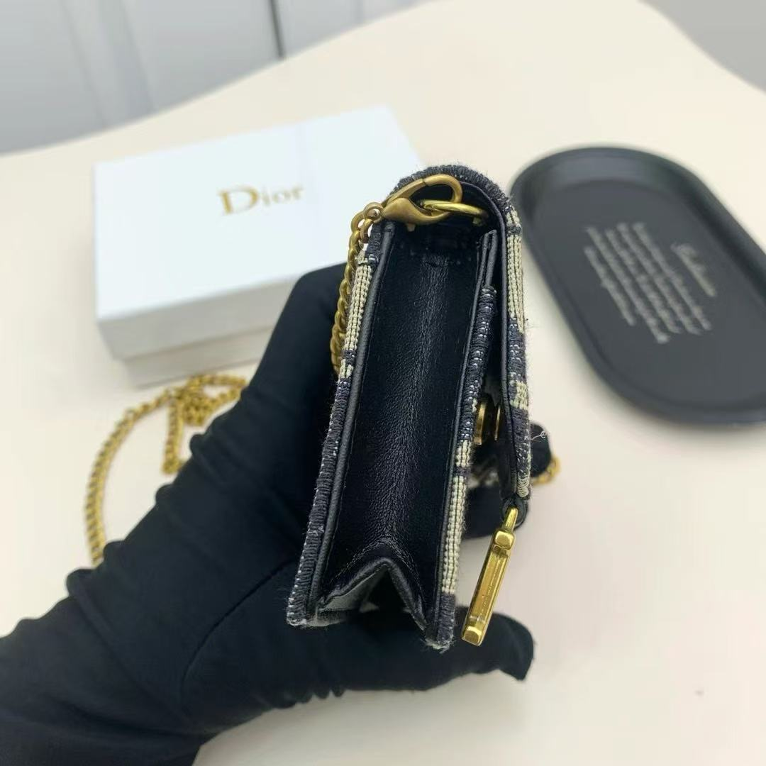 dior chain small wallet
