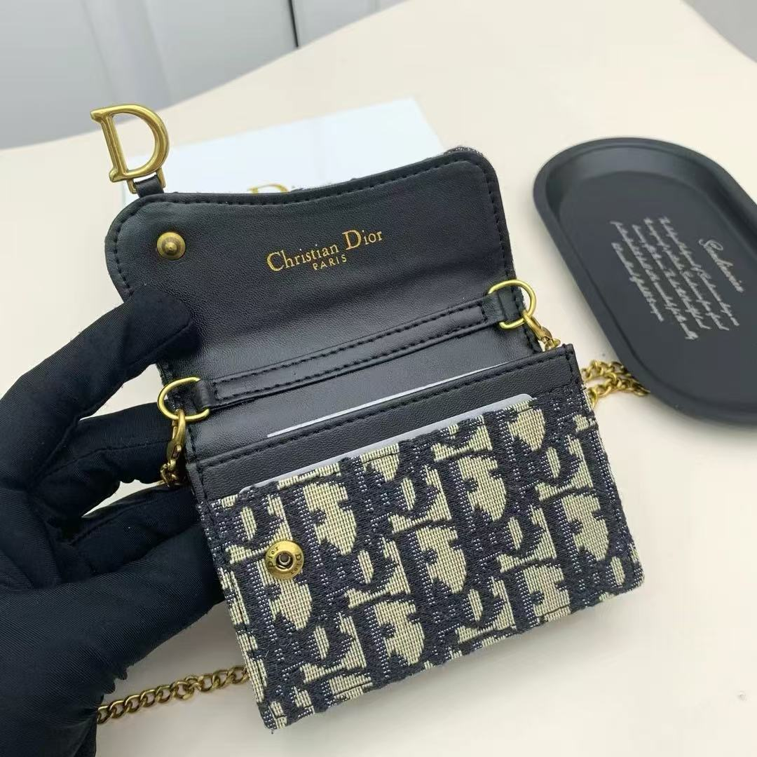 dior chain small wallet