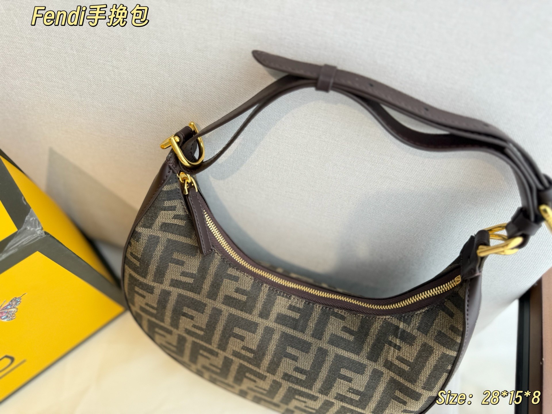 Fendi half-moon underarm bag