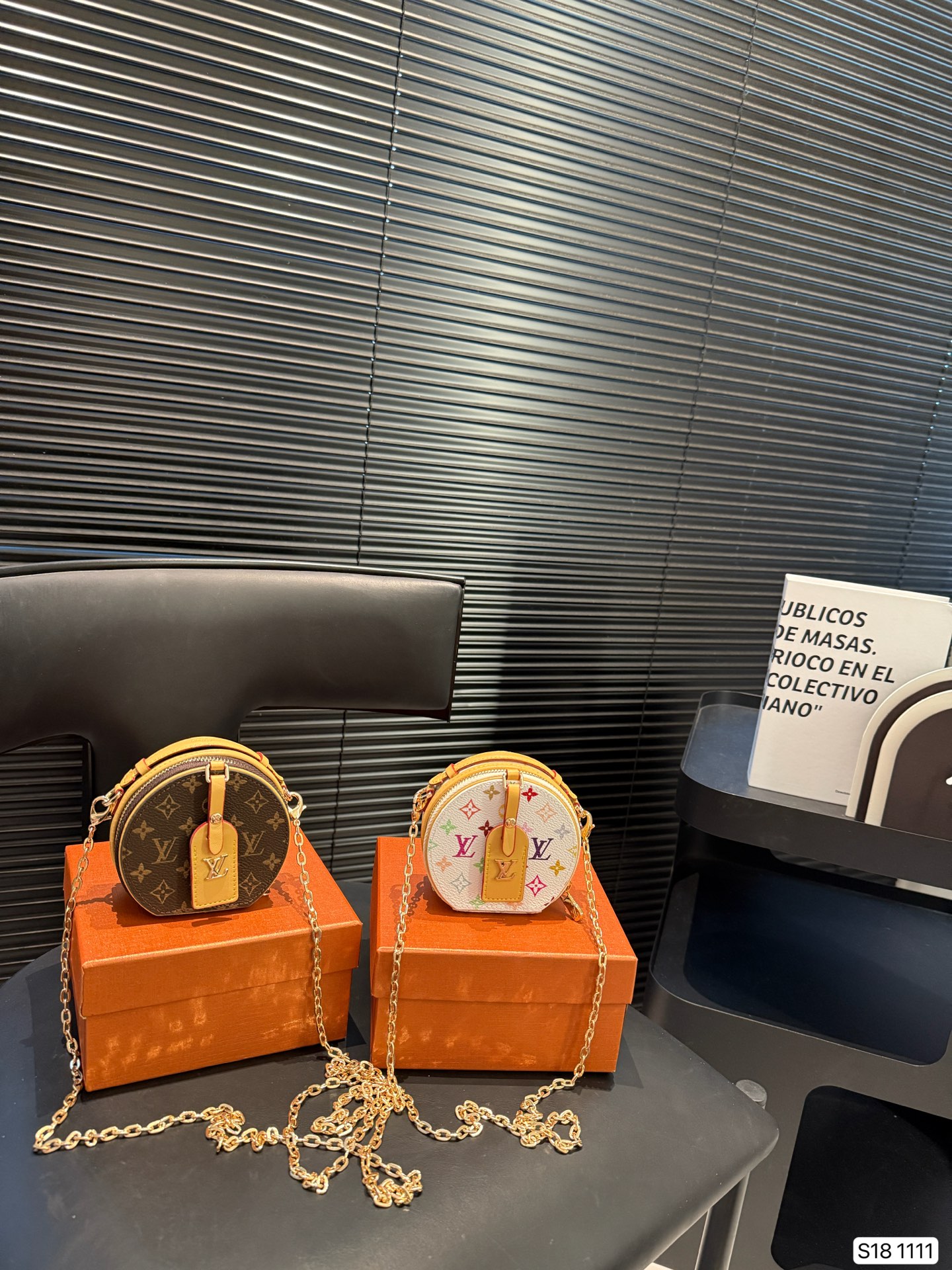 LV round pancake coin purse