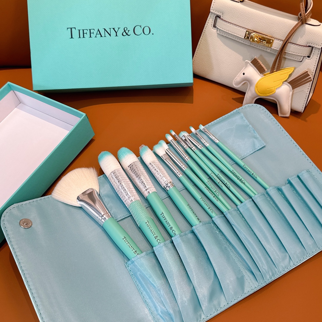 Designer Tiffany Makeup Brush Set Gift Box