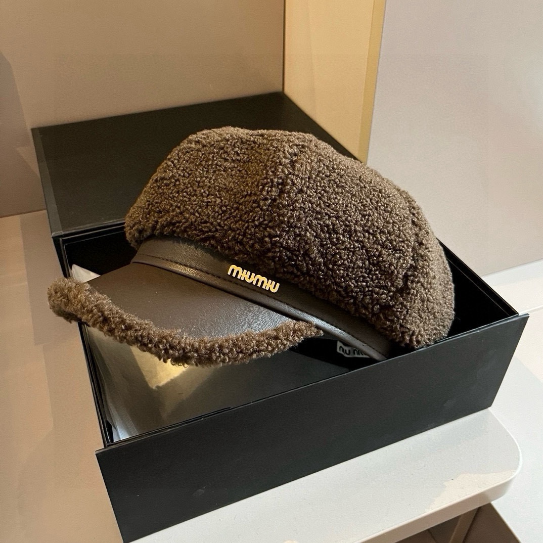 MIUMIU Lambskin Artist Hat