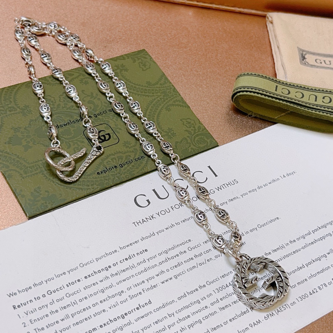 Gucci Necklace - New Chain - Celebrity-Style Anger Forest GG Necklace