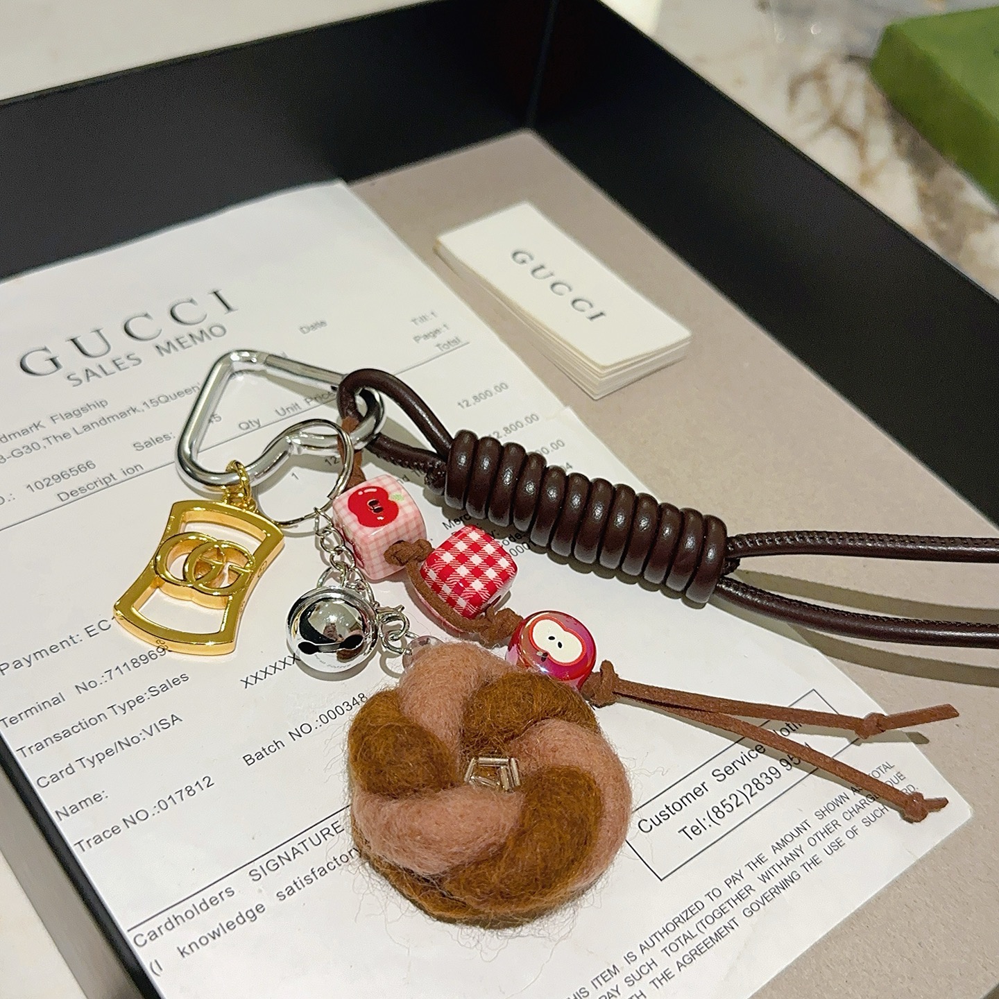 Gucci Keychain Bag Clasp - Anger Forest - Double G Classic Design
