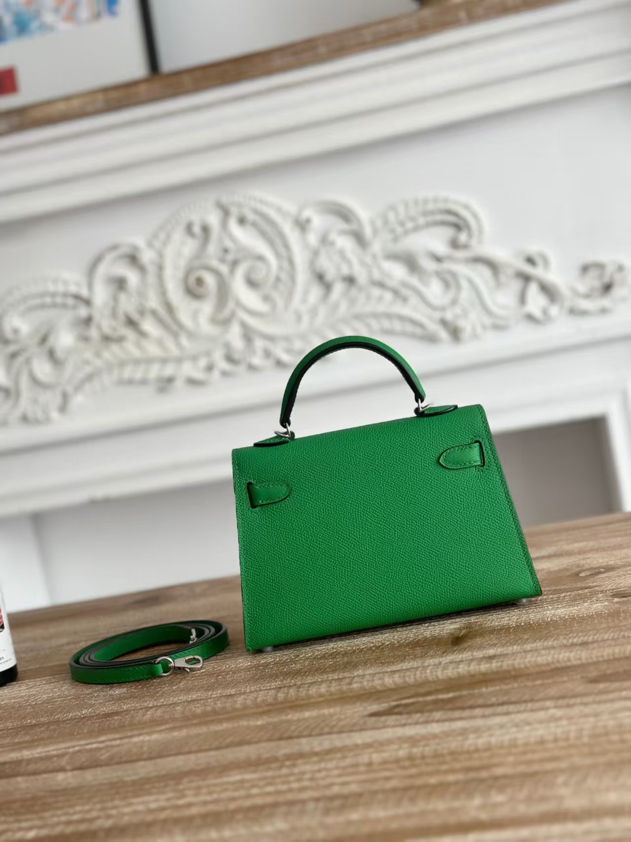 Hermes kelly bag Green Color 20cm