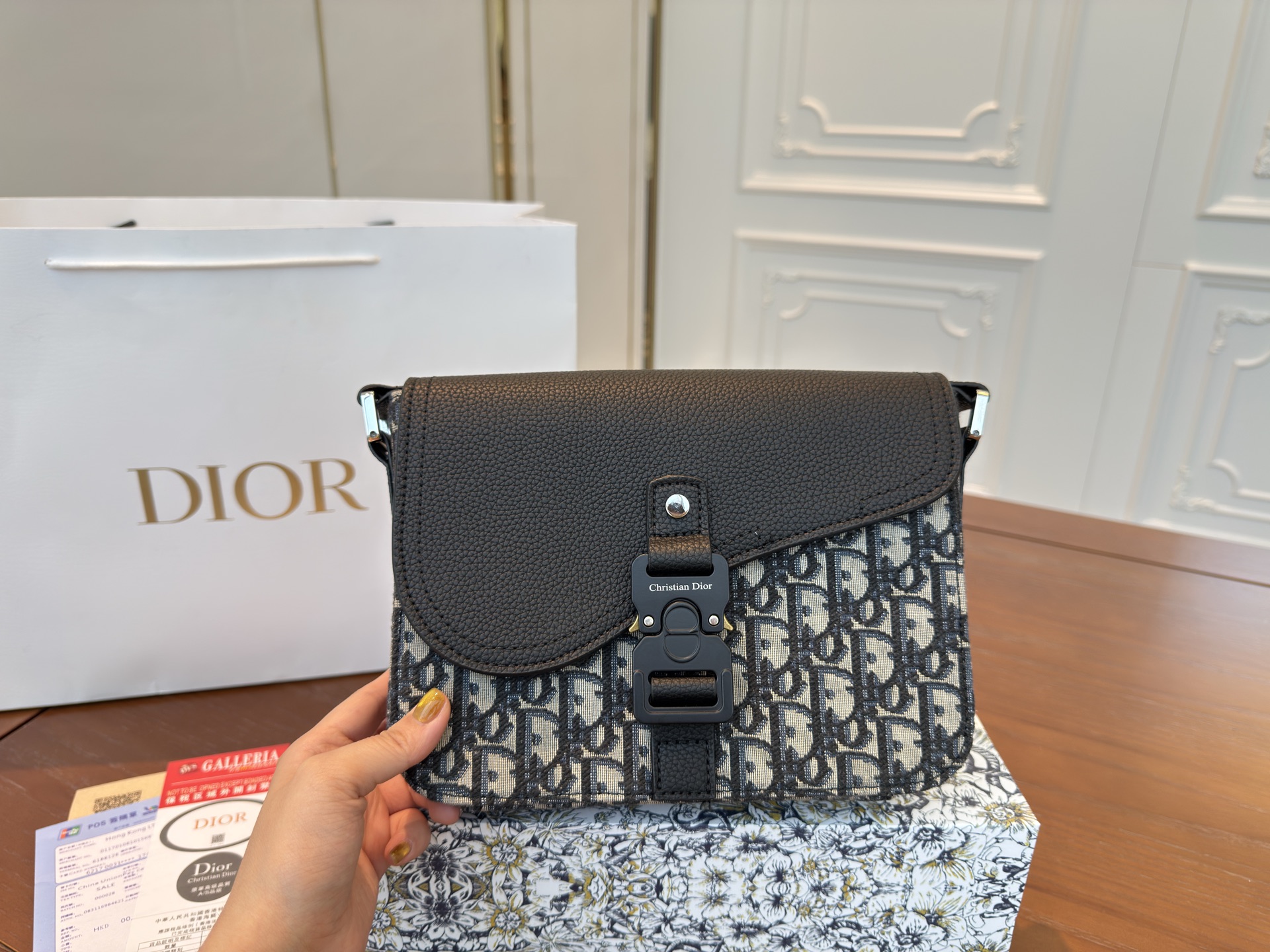 Dior new men's saddle messenger bag