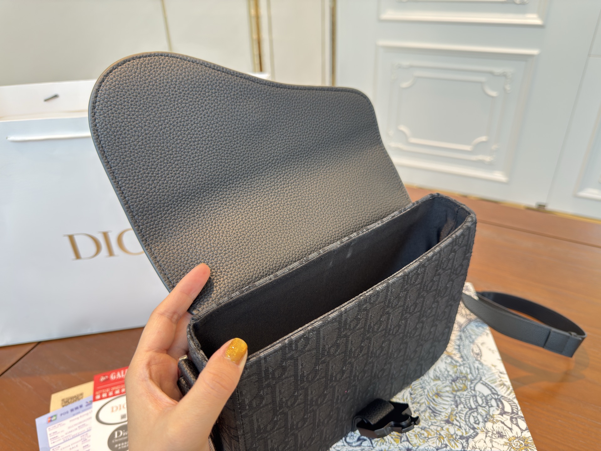 Dior new men's saddle messenger bag
