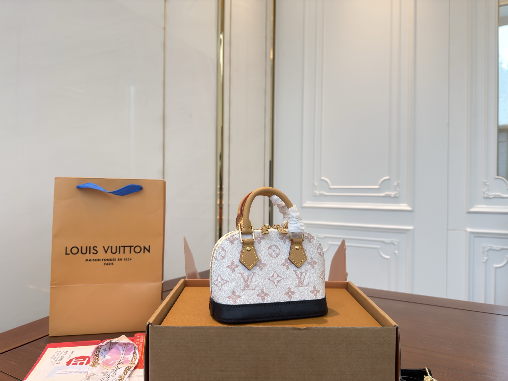 LV nano alma mini Dune Shell bag