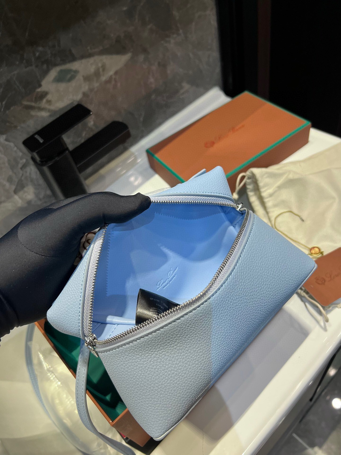 LoroPiana handbag Gigi cowhide leather bag