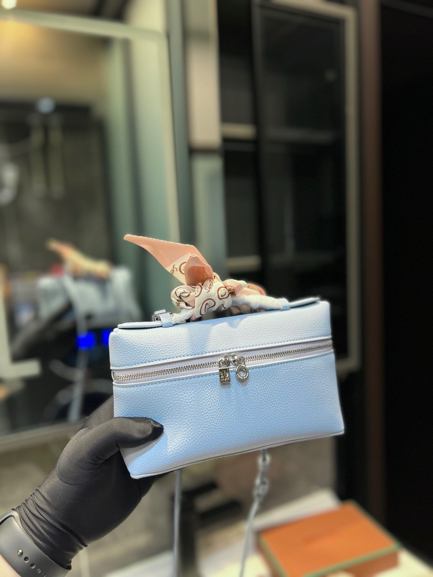 LoroPiana handbag Gigi cowhide leather bag