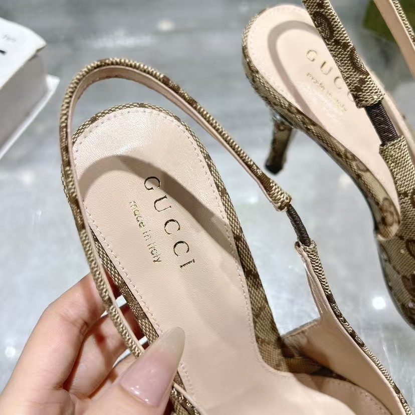 Gucci Horse bit fastener multi-faceted crystal sandals high heels