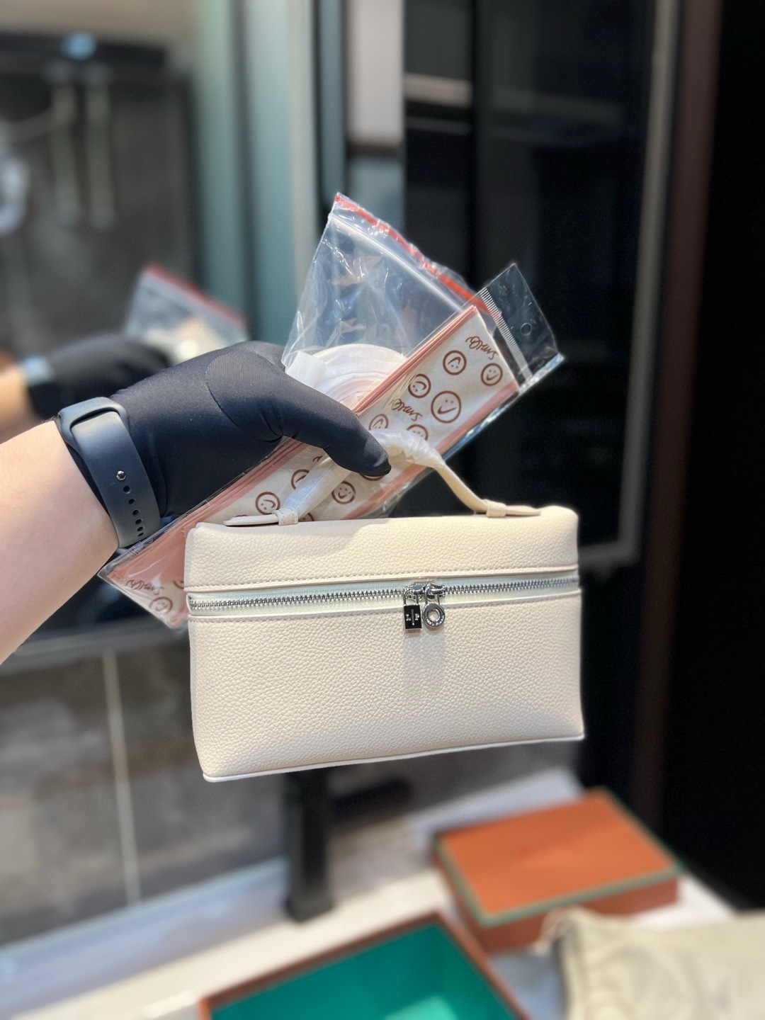 LoroPiana handbag Gigi cowhide leather bag