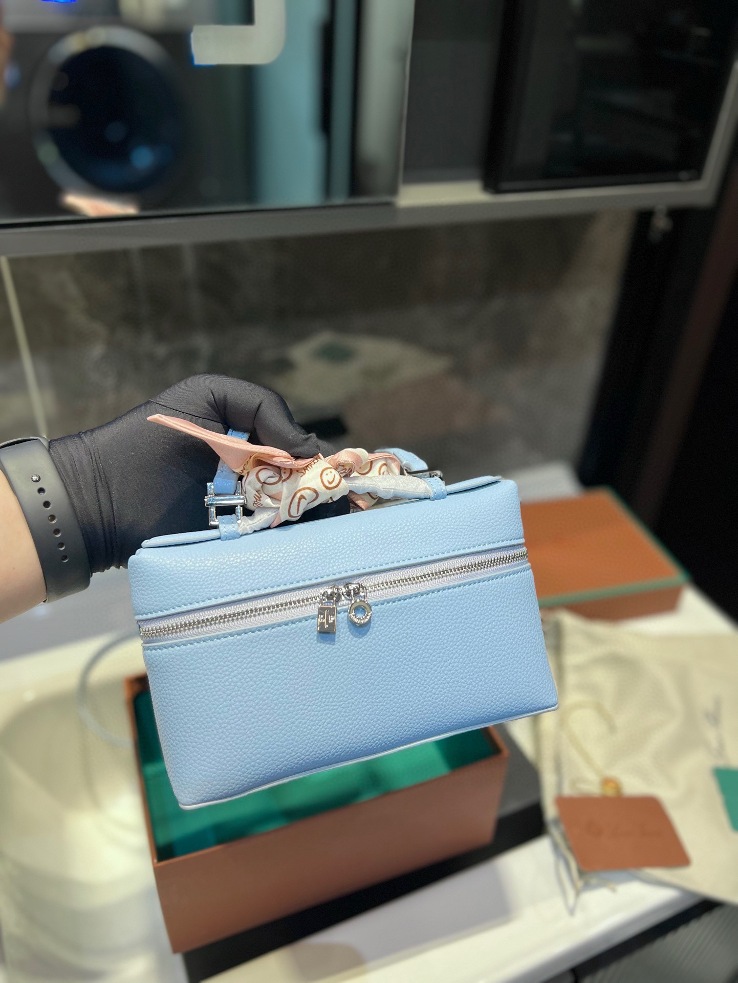 LoroPiana handbag Gigi cowhide leather bag