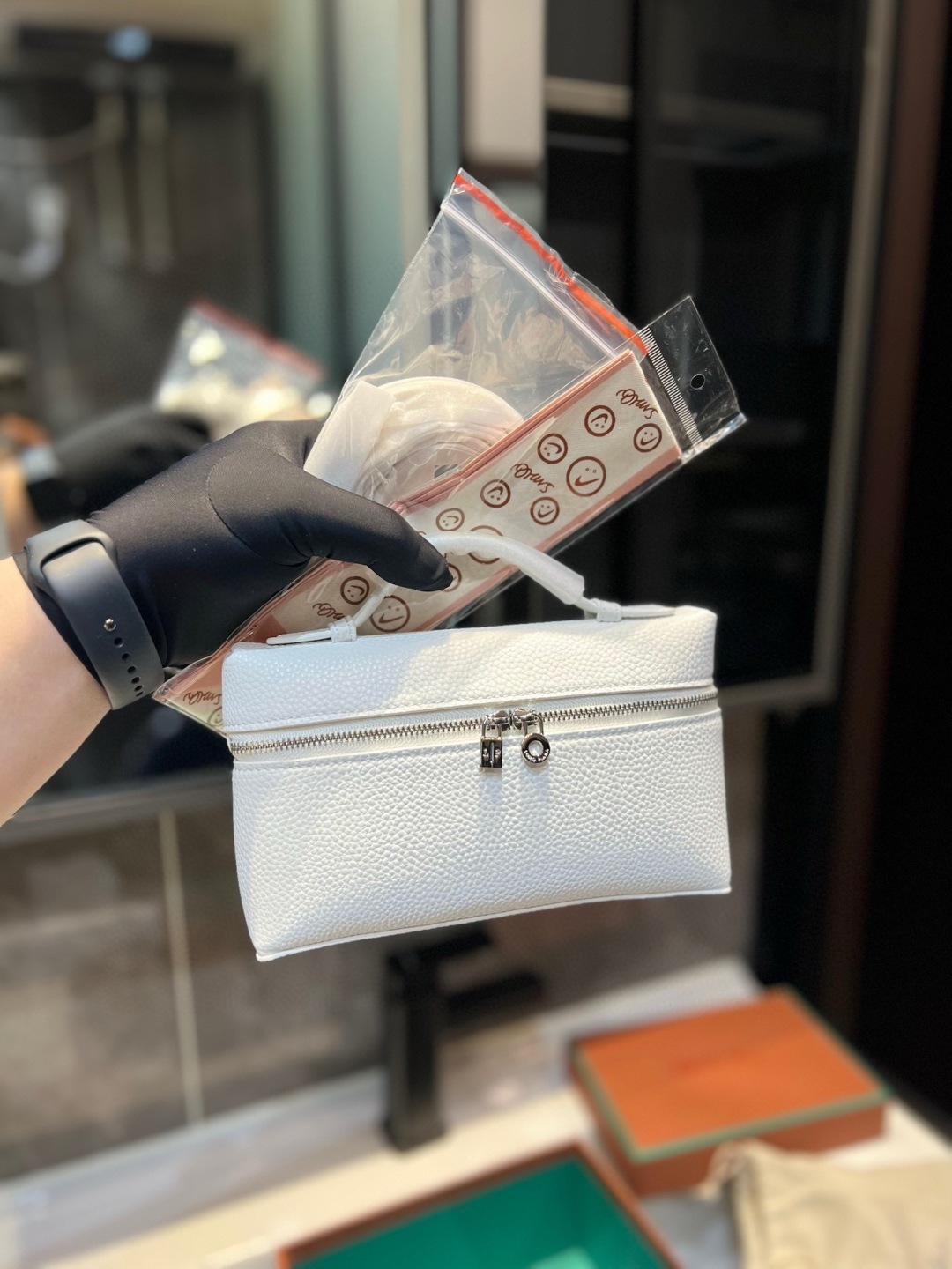 LoroPiana handbag Gigi cowhide leather bag