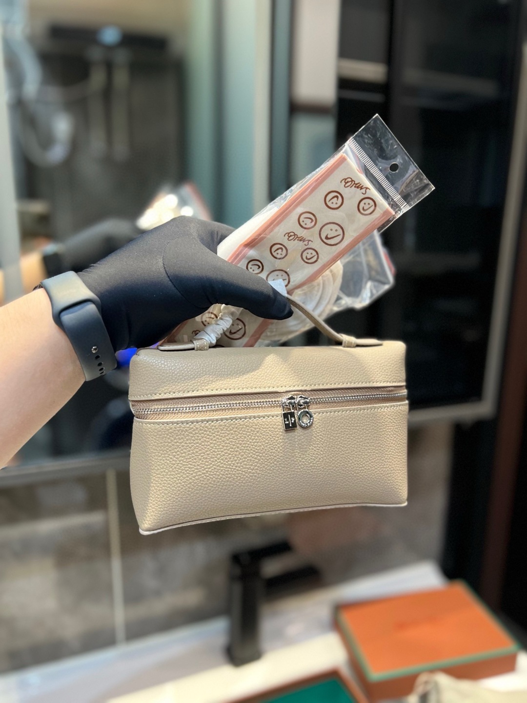 LoroPiana handbag Gigi cowhide leather bag