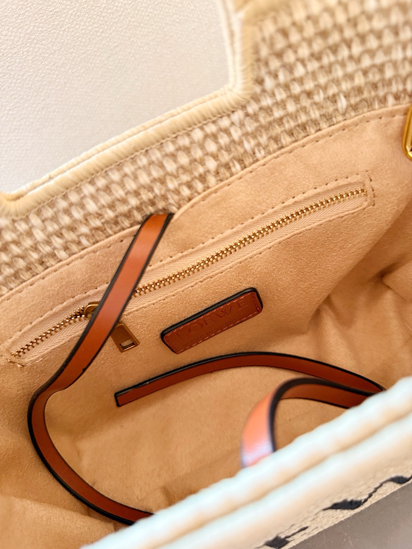 Loewe Anagram Basket  bag Embroidered Woven Shopping Bag