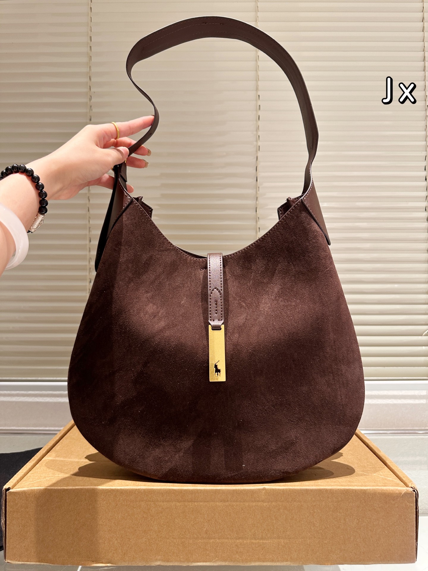 Lauren Ralphie Croissant Bag Polo Tote Bag