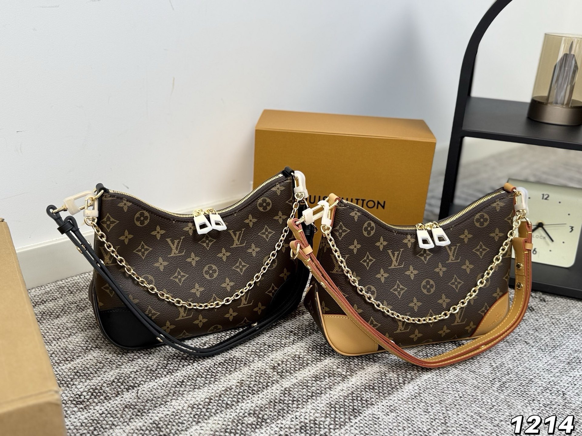 LV New Boulogne cow horn bag Crossbody Underarm shoulder Handbag