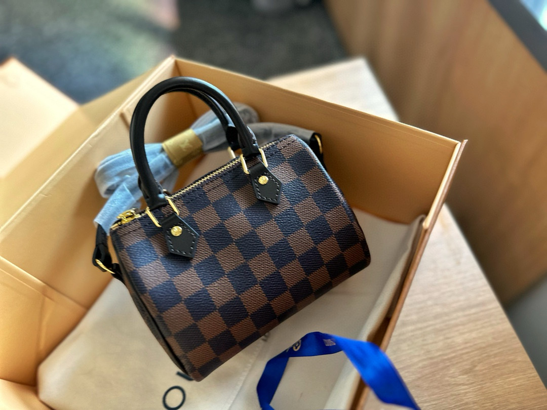 LV Checkered Pillowcase Bag NANO SPEEDY Handbag Monogram Bag