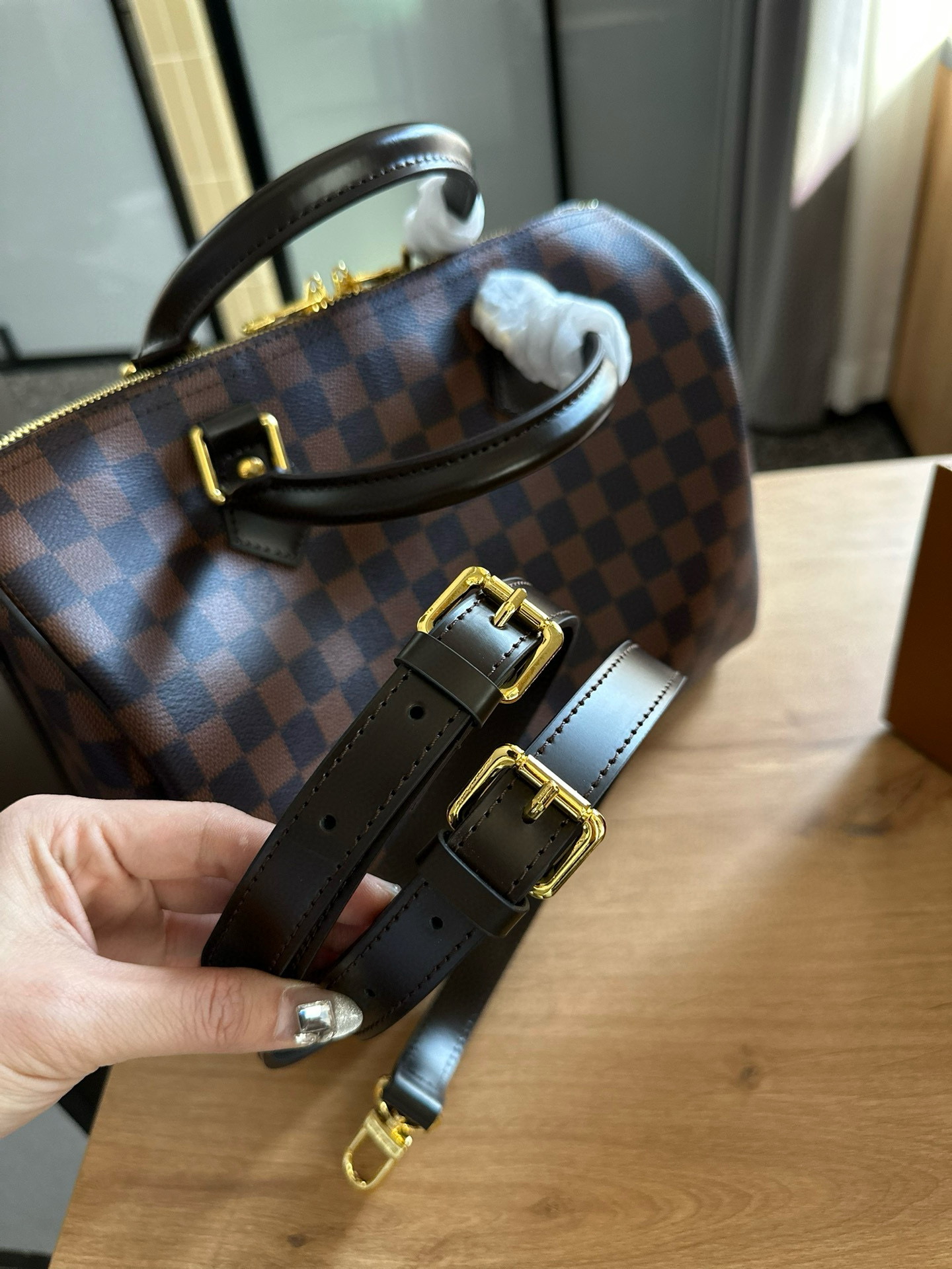 LV Checkered Pillowcase Bag NANO SPEEDY Handbag Monogram Bag