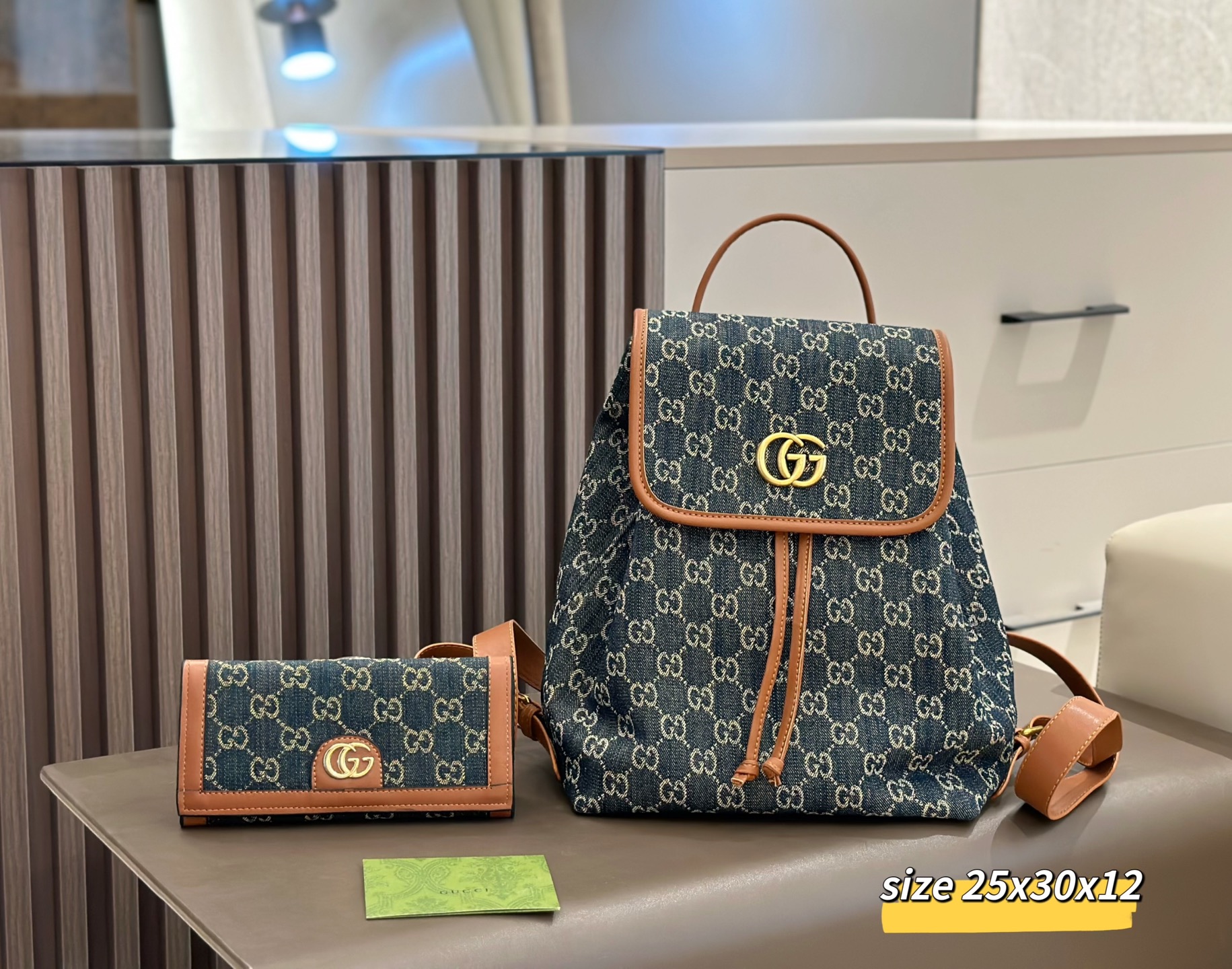 Two-piece set combination bags - Gucci shoulder crossbody bag backpack handbag