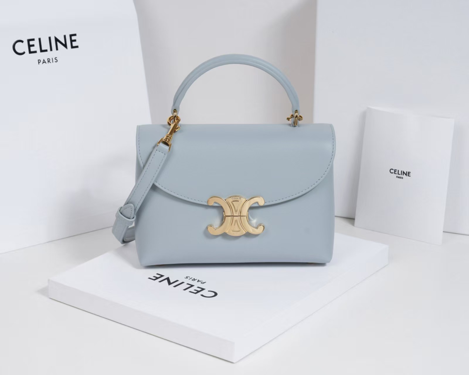 Top version Celine leather nino shoulder bag