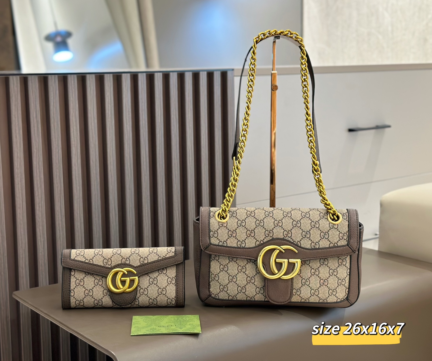 Two-piece set combination bags - Gucci shoulder crossbody bag backpack handbag
