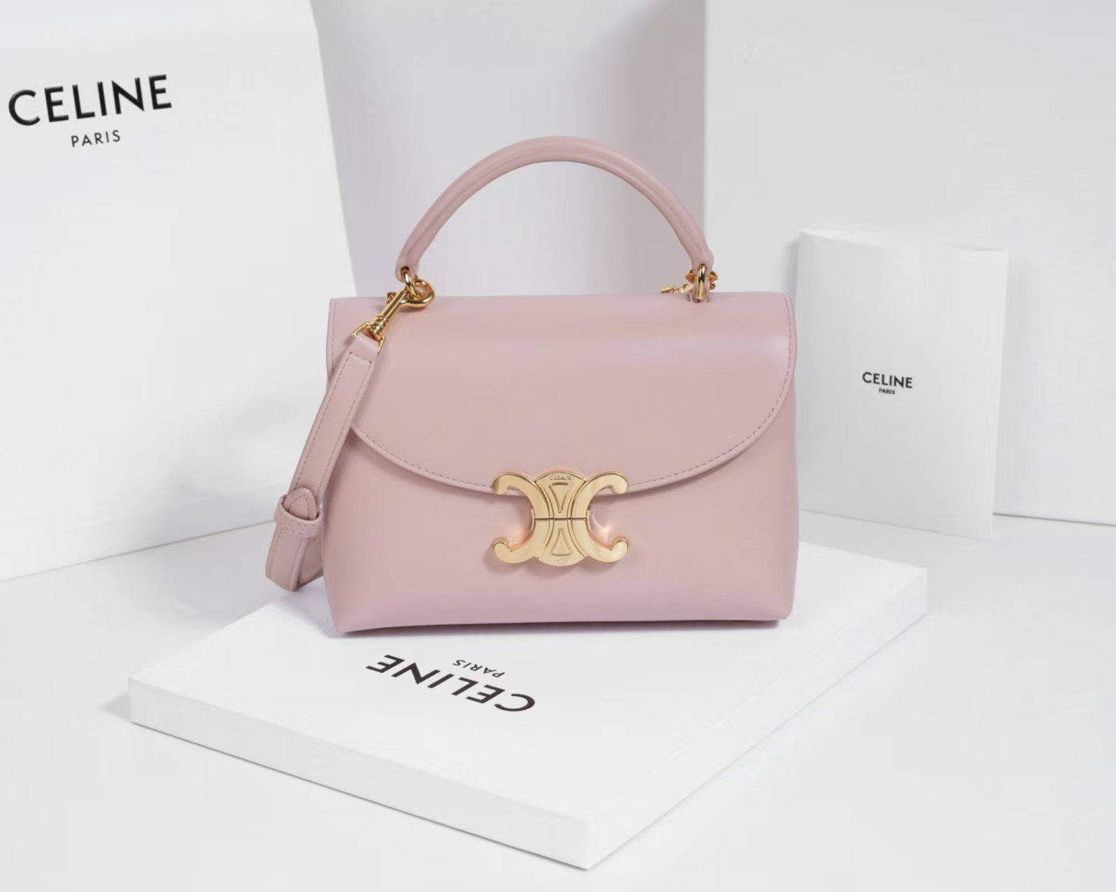 Top version Celine leather nino shoulder bag