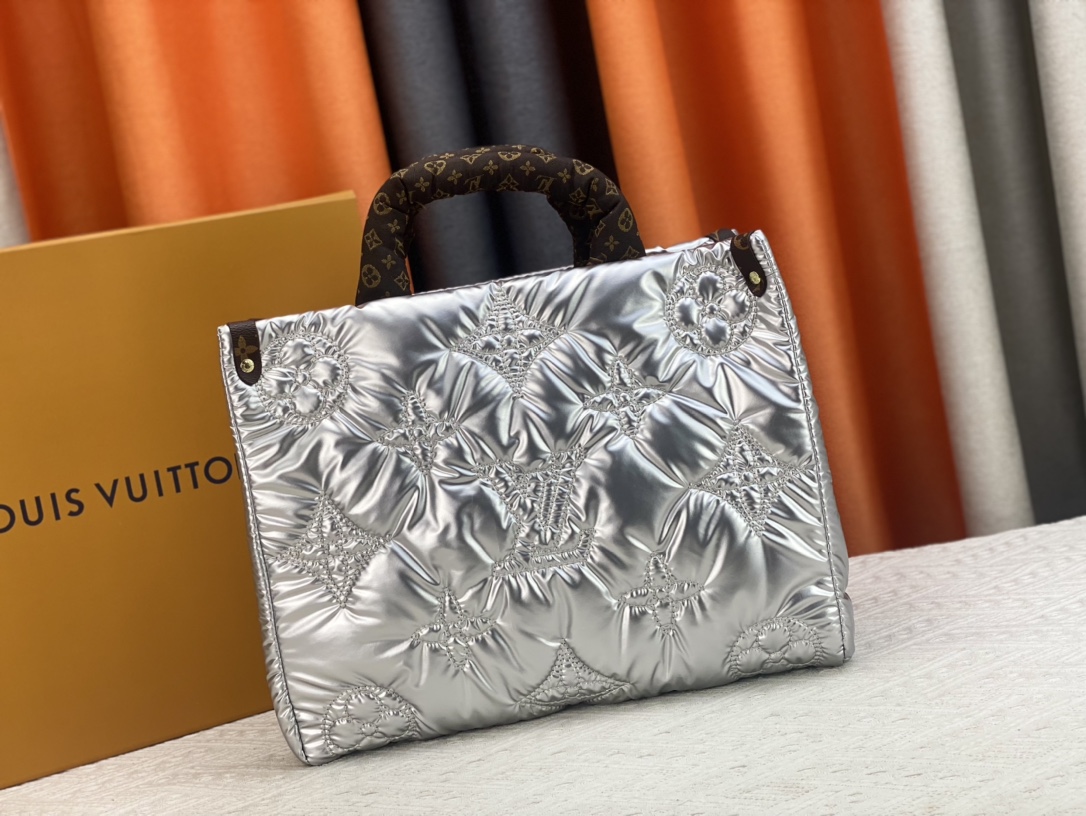 LV onthego econyl ecodesign monogram handbag